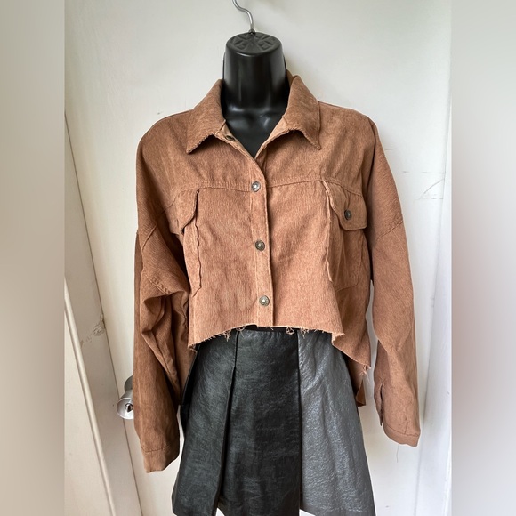 BBJ Corduroy Tan Long Sleeve Shirt size S - Picture 2 of 12